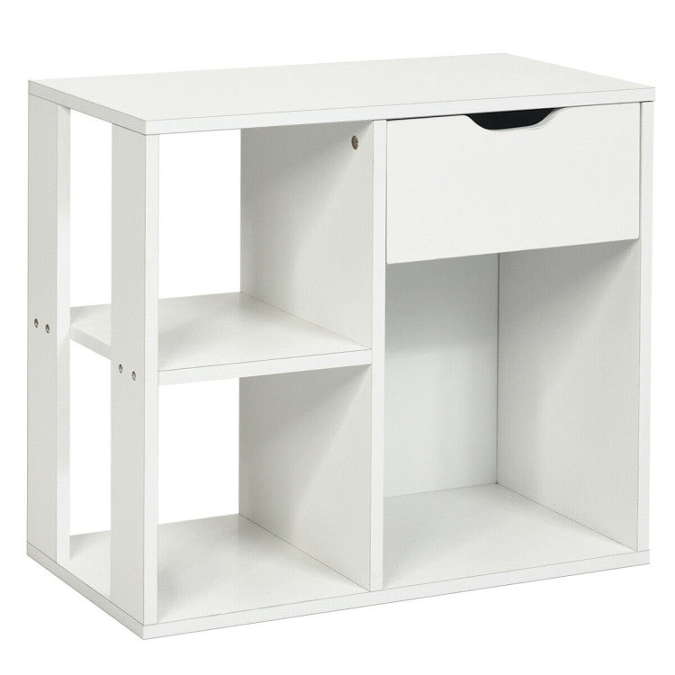 Juego de muebles modernos de 5 piezas para sala de estar: Mesa auxiliar + Mesa de centro + Mesa consola + Librería + Estante esquinero