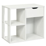 Juego de muebles modernos de 5 piezas para sala de estar: Mesa auxiliar + Mesa de centro + Mesa consola + Librería + Estante esquinero