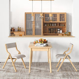 Juego de 4 sillas de comedor plegables, sillas de comedor tapizadas de madera con estructura de madera maciza