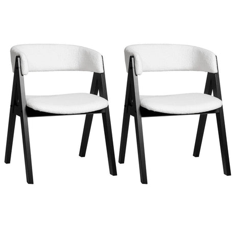 Juego de comedor de 3 piezas de mediados de siglo con mesa redonda de pedestal de 91 cm y 2 sillas tapizadas en Sherpa