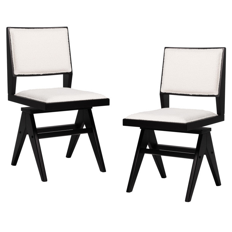 Juego de comedor de 3 piezas de mediados de siglo con mesa redonda de pedestal de 36" y 2 sillas giratorias tapizadas de sherpa