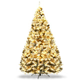 Suite de Decoración Navideña Definitiva: Árbol de Navidad con Nieve Artificial Pre-Iluminado y Chimenea Eléctrica Empotrada de 50"