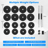 Set de gimnasio: Juego de mancuernas + Cinta de correr plegable 3 en 1 de 3 CV