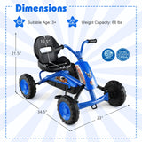 Go Kart para niños de 4 ruedas con manillar de dirección y asiento ajustable