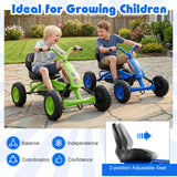 Go Kart para niños de 4 ruedas con manillar de dirección y asiento ajustable