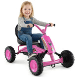 Go Kart para niños de 4 ruedas con manillar de dirección y asiento ajustable