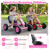 Go Kart para niños de 4 ruedas con manillar de dirección y asiento ajustable