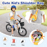 Bicicleta infantil de 16 pulgadas azul marino con set de protección de casco