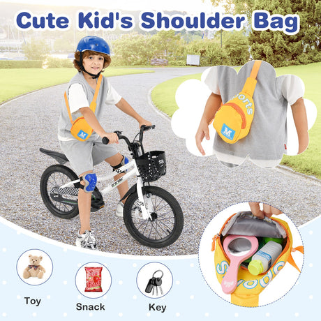 Bicicleta infantil de 16 pulgadas azul marino con set de protección de casco