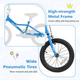 Bicicleta infantil de 16 pulgadas azul marino con set de protección de casco