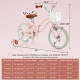 Bicicleta infantil de 12 pulgadas con casco y conjunto de protección rosa