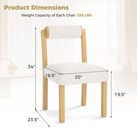Juego de comedor moderno de 3 piezas: sillas de comedor de madera + aparador de bambú + armario alto de almacenamiento