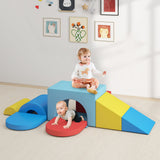 Juego de 7 bloques de espuma suave para escalar para niños pequeños de cuero PU para mayores de 1 año