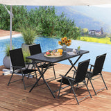 Juego de comedor plegable de 5 piezas para jardín, patio o terraza