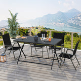 Juego de comedor plegable de 5 piezas para jardín, patio o terraza