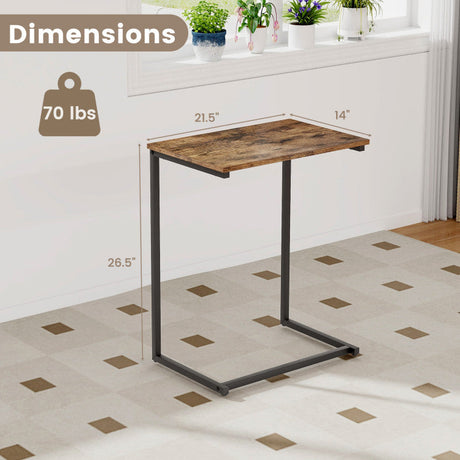 Conjunto de silla de piso ajustable de 14 posiciones y mesa auxiliar en forma de C