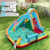Parque Acuático Hinchable Tobogán 6 en 1 Casa de Rebotes Gigante sin Soplador costway5