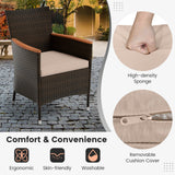 Juego de comedor de patio de 11 piezas, sombrilla de patio de doble cara de 4,5 m (base incluida) y juego de muebles de ratán para exteriores con 8 sillas apilables - Turquesa