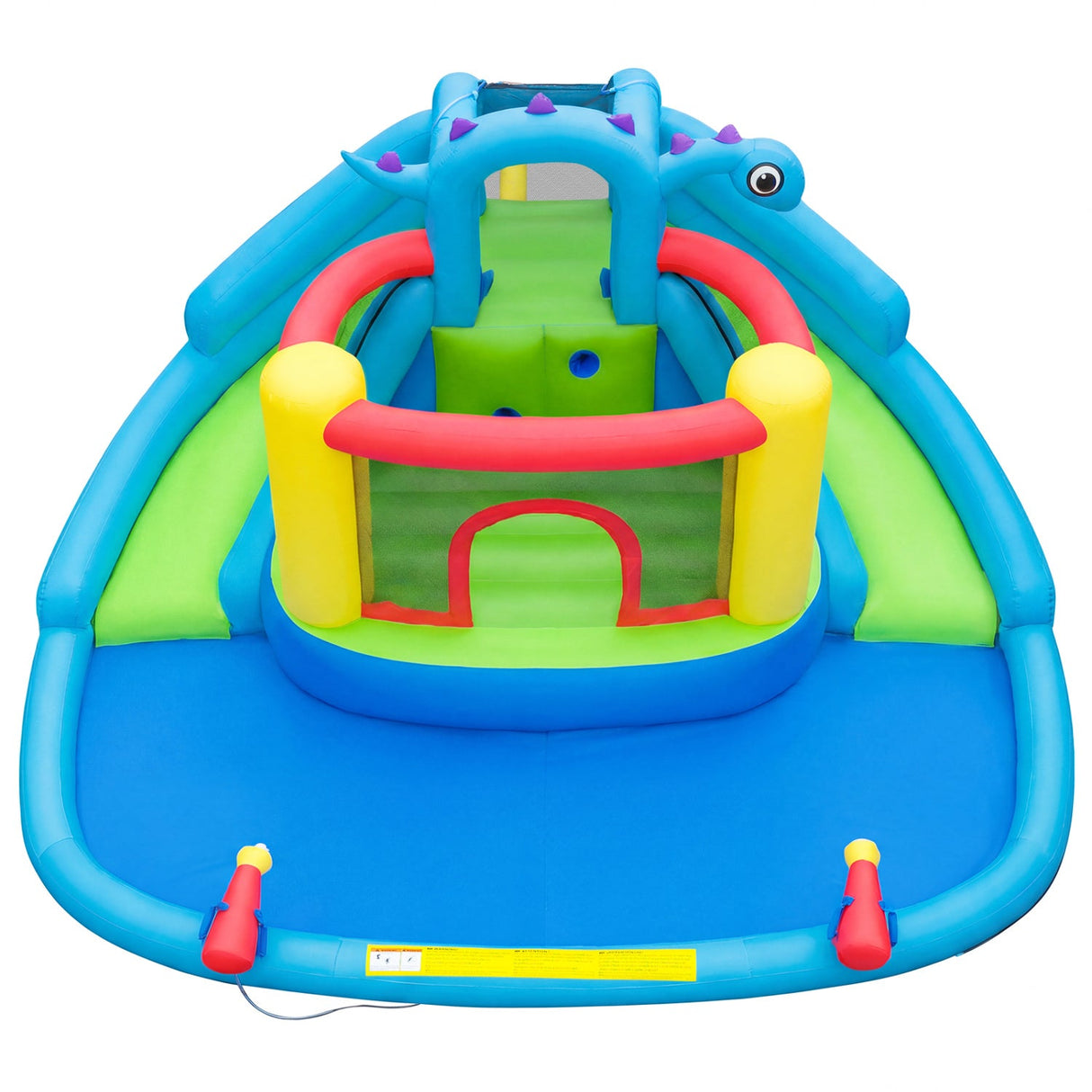 Parque acuático inflable con toboganes Casa de rebote inflable para niños con temática de dinosaurios