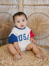 USA Colorblock T-Shirt Romper