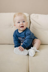 USA Stars Sweatshirt Romper