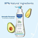 Mustela Hydra BŽbŽ: Gentle & Natural Baby Body Lotion - 300ml for Daily Hydration, Protection & Sensitive Skin - Pure, Safe & Effective Skincare