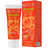 ROCS Junior Children's Toothpaste 60ml - Natural & Fruit-Flavored for Kids Aged 6-12