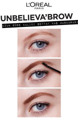 L'Oreal Paris UnbelievaBrow: Longwear Eyebrow Topcoat - Waterproof Smudge-Proof, 30H Hold - Clear Brow Mascara for Lasting Definition