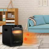 Calentador eléctrico portátil con control remoto, LED y temporizador de 12 horas