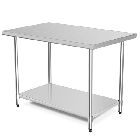 Mesa de Acero Inoxidable de 30 x 48 Pulgadas para Cocina Comercial, Mesa de Trabajo