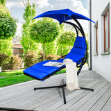 Hanging Stand Chaise Lounger Swing Chair with Pillow