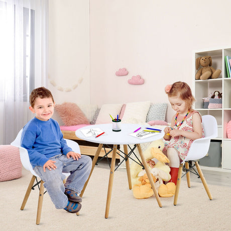 Juego de 3 piezas de mesa y sillas redondas modernas para niños