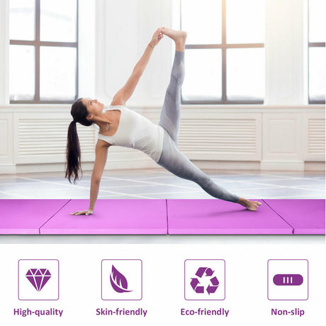 Colchoneta plegable de gimnasia de 4 pies x 10 pies x 2 pulgadas