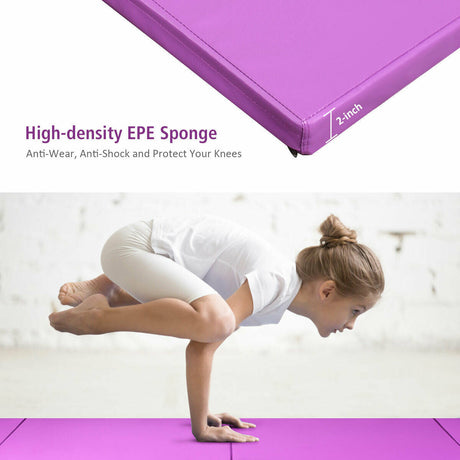 Colchoneta plegable de gimnasia de 4 pies x 10 pies x 2 pulgadas