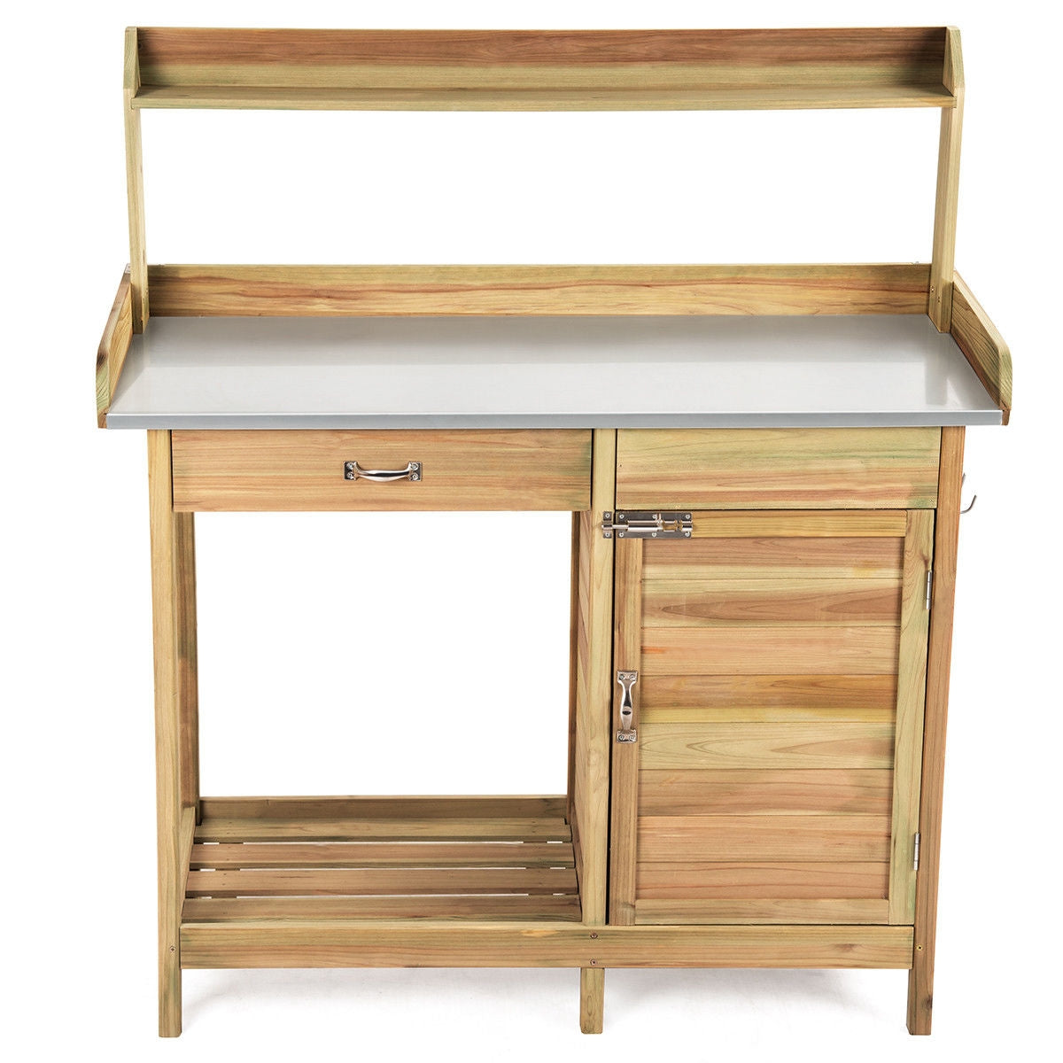 Banco de trabajo de madera para jardín, mesa de trasplante