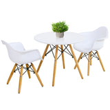Juego de 3 piezas de mesa y sillas redondas modernas para niños