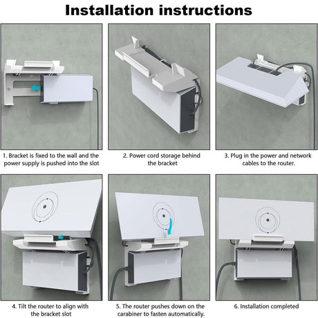 Wall Mount Kit for Starlink Gen 3 Router & Power Adapter
