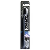 ROCS Black Edition Manual Toothbrush for Adults - Effective Cleaning & Gentle on Gums