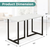 Escritorio moderno para ordenador, mesa de estudio y escritura de 47 pulgadas con estructura de metal