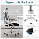 Adjustable Swivel Task Chair Ergonomic Office Chair with Adjustable Lumbar Support