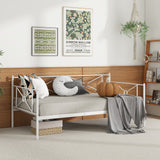 Metal Daybed Twin Bed Frame Stable Steel Slats Sofa Bed