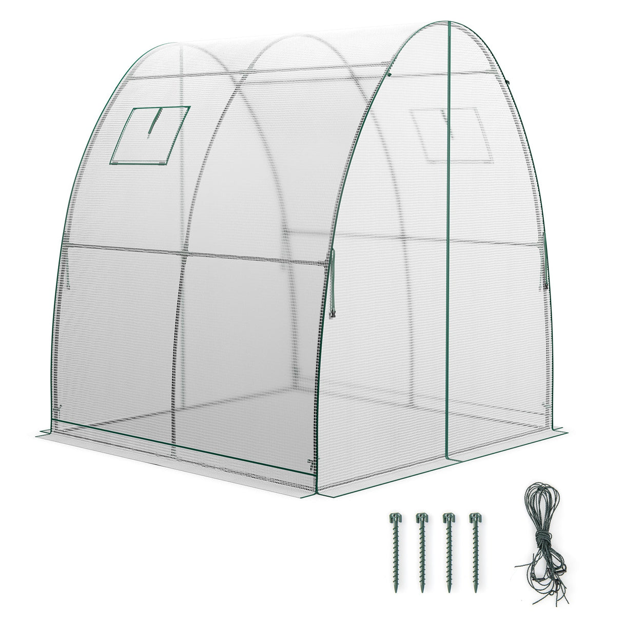 6 x 6 x 6.6 FT Outdoor Wall-in Tunnel Greenhouse