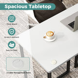 Escritorio moderno para ordenador, mesa de estudio y escritura de 47 pulgadas con estructura de metal