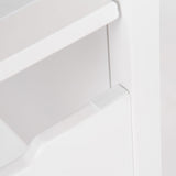 Folding Kids Kitchen Helper Kitchen Counter Step Stool-White