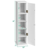 Portarrollos de papel higiénico independiente con 4 estantes y ranura superior para baño - Blanco