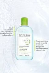 Bioderma Sebium H2O Micellar Water for Oily and Acne-Prone Skin - Gentle Makeup Remover & Cleanser, Dermatologically Tested, 16.91 fl oz
