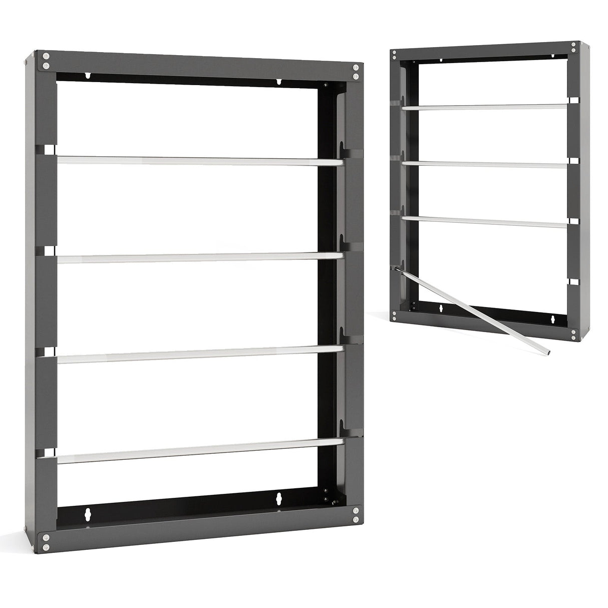 Wire Spool Rack with 4 Rods for Electrical Industrial and Retail Use-Gray