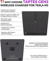 Center Console Wireless Charger for Tesla Model 3