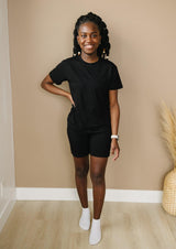 Women's Bamboo Tee & Bike Shorts - sold as separates