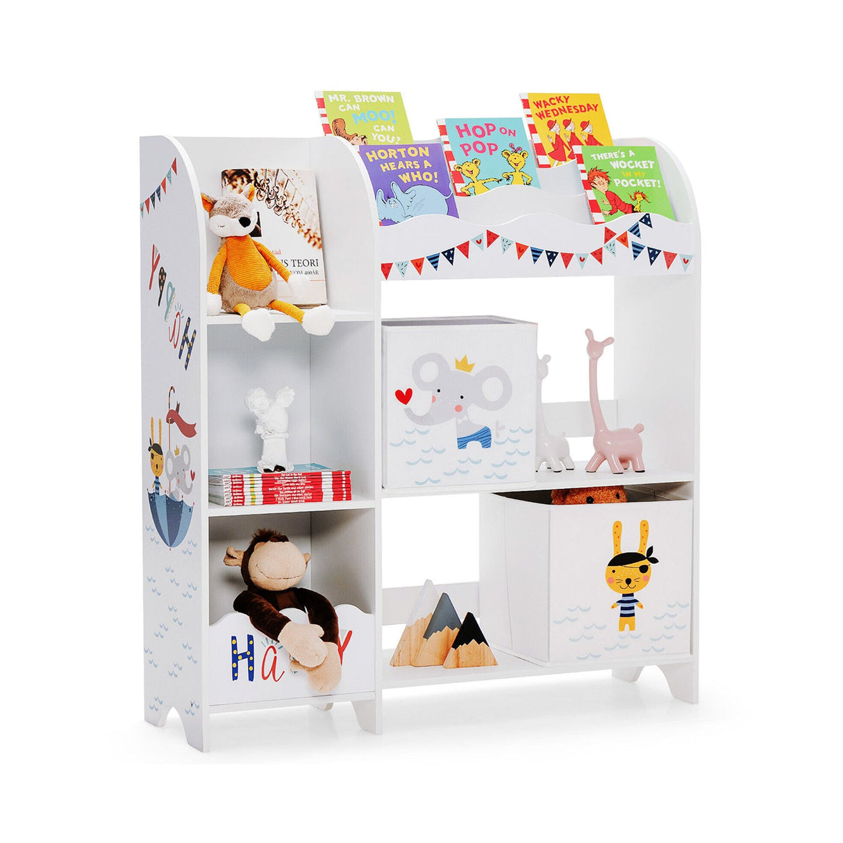 Mueble Organizador de Madera para Niños con Contenedores